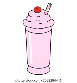 A milkshake, ideal for sweet drinks, snacks, and desserts.