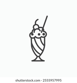 Milkshake isolated icon. vector illustration.