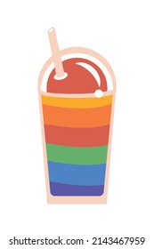 milkshake with lgtbi flag icon