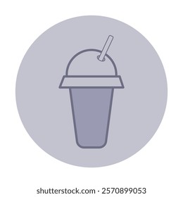 Milkshake line icon. Milk cocktail, juice, frappe outline sign. Food, beverage, cafe concept. Vector illustration, symbol element for web design and apps