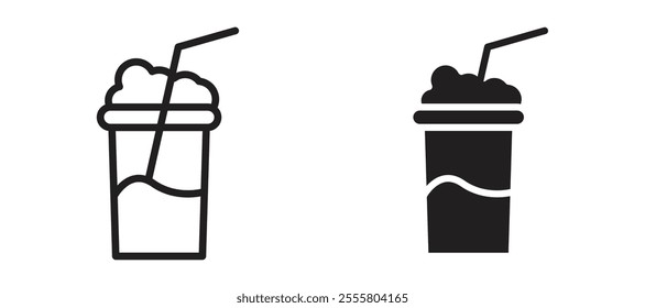 Milkshake liner icon vector set.