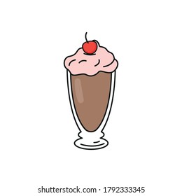 Milchshake-Logo. Milkshake Design-Konzept aus der Drinks-Kollektion.