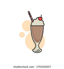 milkshake logo. Milkshake design concept from Drinks collection.