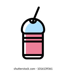 Milkshake on white backgound vector illustration line desing