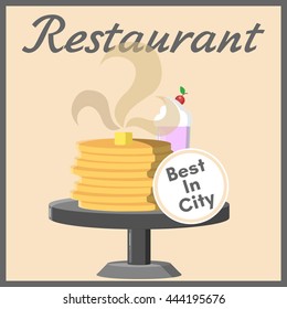 Milkshake and pancake poster