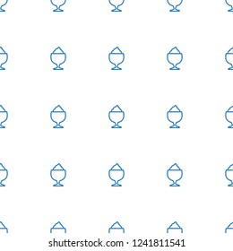 milkshake pattern repeat seamless on white background. Editable outline milkshake icons from fastfood collection.  icon for web and mobile.