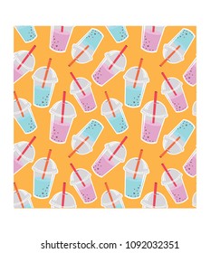 milkshake pattern yellow orange  ice cream summer cold