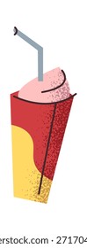 Milkshake refreshment drink sticker design