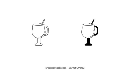 milkshake set icon with white background vector stock illustration