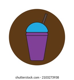 Milkshake simple clipart vector illustration.