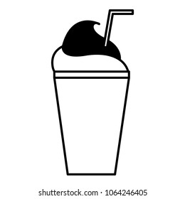 milkshake with straw delicious drink