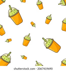 Milkshake sweet drink vector coctail coffee pattern