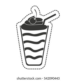 milkshake sweet isolated icon vector illustration design