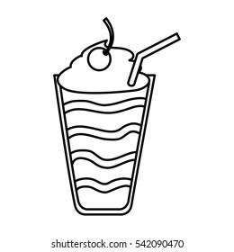 milkshake sweet isolated icon vector illustration design