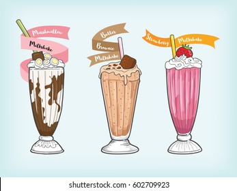 milkshake vector design