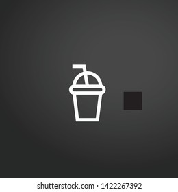 Milkshake vector icon. Milkshake concept stroke symbol design. Thin graphic elements vector illustration, outline pattern for your web site design, logo, UI. EPS 10.