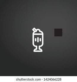 Milkshake vector icon. Milkshake concept stroke symbol design. Thin graphic elements vector illustration, outline pattern for your web site design, logo, UI. EPS 10.