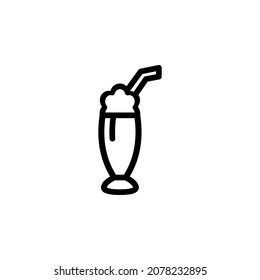 milkshake vector icon. perfect use for logo, presentation, application, website, and more. icon design line style