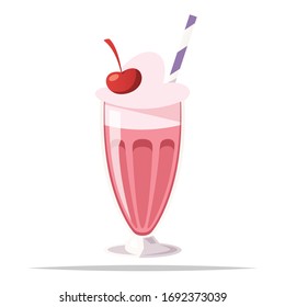 Milkshake vector isolated illustration design