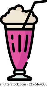milkshake vector on white background. isolated Vector icon