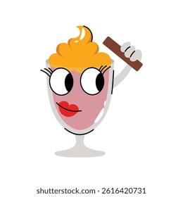 Milkshake vector Sticker. Eps 10 file