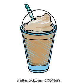 milkshake and whipped cream design