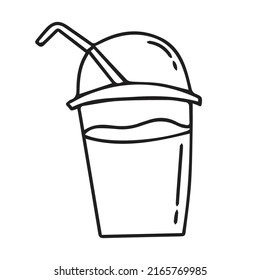 milkshakes doodles element design. popular abstract line doodles