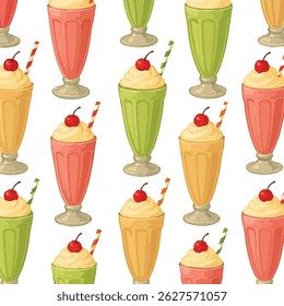 Projeto de impressão Milkshakes no vetor