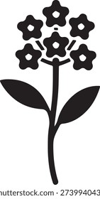 Milkweed Flower Icon – Vector Illustration