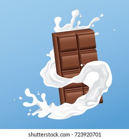 Milky chocolate bar flyer