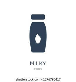 milky icon vector on white background, milky trendy filled icons from Food collection, milky vector illustration