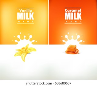 Milky Splash With Vanilla Flower And Caramel