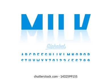 Milky style font design, alphabet letters and numbers vector illustration