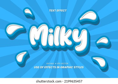 Milky Text Effect with Colorful 3D Letters. Suitable for Use as a Title Template and Easy to Use in Graphic Styles Settings