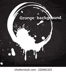 Milky vector grunge stains on a dark dirty background, template backdrop for poster or banner design
