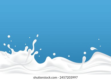 milky waves background. additional elements of milk design