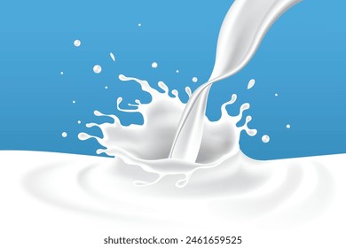 milky waves background. additional elements of milk design