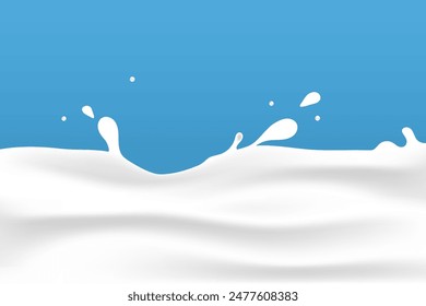 fondo de las ondas lechosas. Elementos adicionales del diseño de la leche