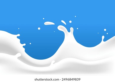 Fondo de ondas lechosas. Elementos adicionales del diseño de la leche