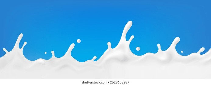 milky waves background. additional elements of milk design