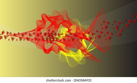 Milky way abstract image on golden geometric background