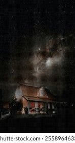 Milky way background, space background vector illustration with mosaic style