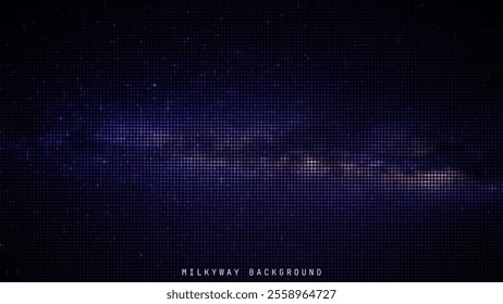 Milky way background, space background vector illustration with mosaic style