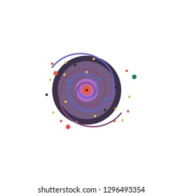 Milky way colored icon. Element of space illustration. Signs and symbols icon can be used for web, logo, mobile app, UI, UX on white background