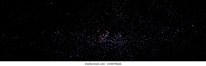 Milky way constellation starry sky. Vector sparkling stars night background.