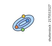 Milky way galaxy icon vector. High quality coloured vector illustration.