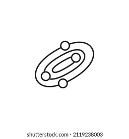 Milky way galaxy line icon vector. High quality black vector illustration.