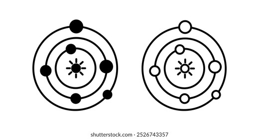 Milchstraße Galaxie Linie Symbol Vektorgrafik