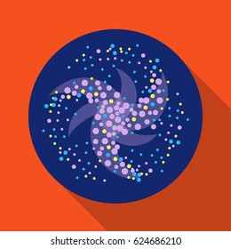 Milky way icon in flate style isolated on white background. Space symbol stock vector illustration.