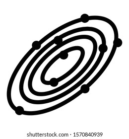 milky way icon outline vector design 
